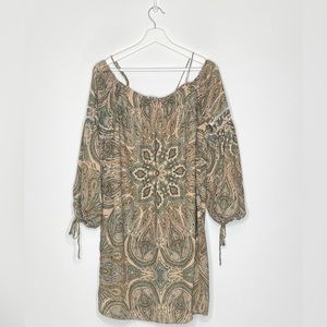 ALEXIA ADMOR | Paisley Print Off the Shoulder Dress | S